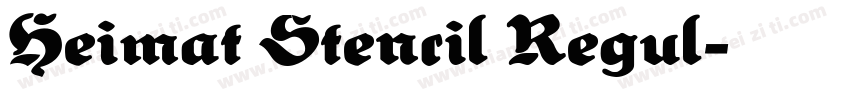 Heimat Stencil Regul字体转换